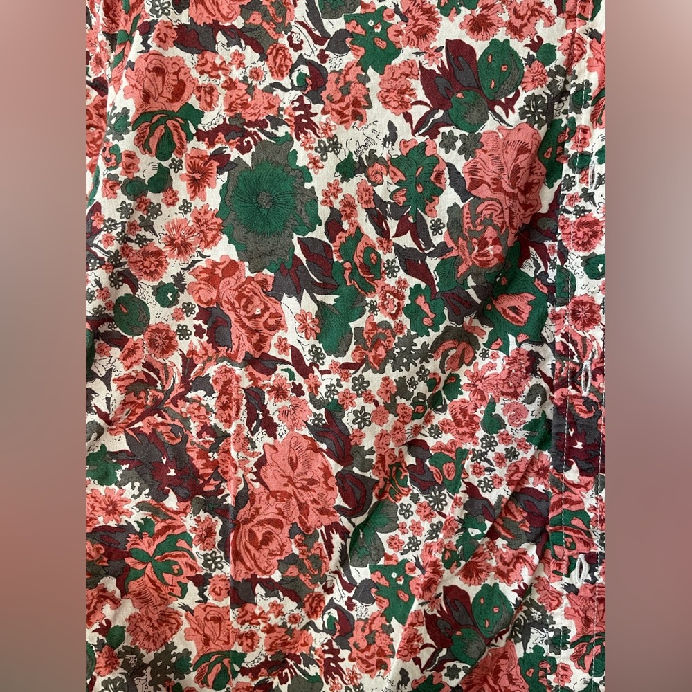 Sézane Pink Green Floral Button-Down Shirt - Picture 3 of 6